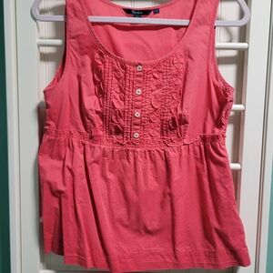 Boden Pink Sleeveless Top with Button Details